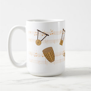 Ethiopische muziekinstrumenten T-shirt Koffiemok