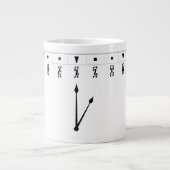 Ethiopische Numerieke Klok Grote Koffiekop (Voorkant)