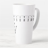 Ethiopische Numerieke Klok Latte Mok (Rechterhoek)