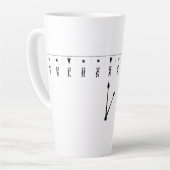 Ethiopische Numerieke Klok Latte Mok (Linkerhoek)