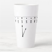 Ethiopische Numerieke Klok Latte Mok (Voorkant)
