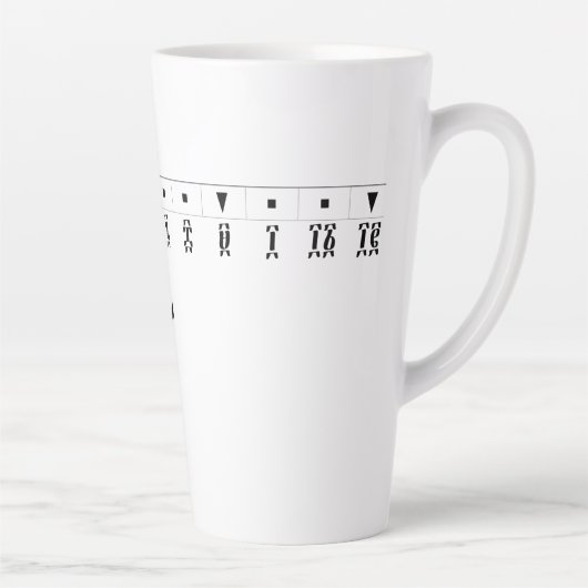 Ethiopische Numerieke Klok Latte Mok (Rechts)