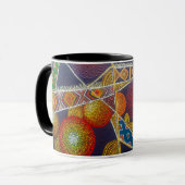 Ethiopische Pattern Dot Art Mok (Voorkant links)