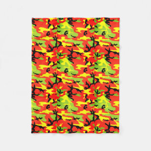 Ethiopische Rastafari Camouflage - Fleece Blanket Deken