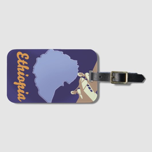 Ethiopische reisposter bagagelabel (Voorkant (horizontaal))