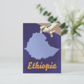 Ethiopische reisposter briefkaart (Staand voorkant)