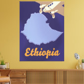 Ethiopische reisposter canvas afdruk (Insitu (Woonkamer))