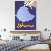 Ethiopische reisposter canvas afdruk (Insitu (Slaapkamer))