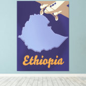 Ethiopische reisposter canvas afdruk (Insitu (Houten vloer))