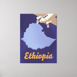 Ethiopische reisposter canvas afdruk