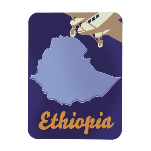 Ethiopische reisposter magneet (Verticaal)