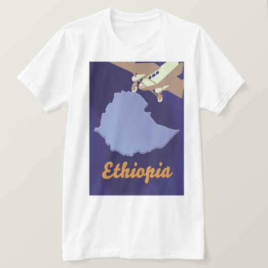 Ethiopische reisposter t-shirt (Design voorkant)