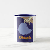 Ethiopische reisposter tweekleurige koffiemok (Center)