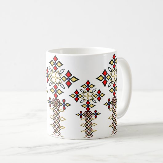 Ethiopische Rootz Meskel Cross Classic Mok (Voorkant rechts)