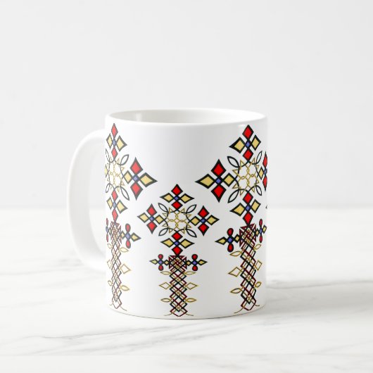 Ethiopische Rootz Meskel Cross Classic Mok (Voorkant links)