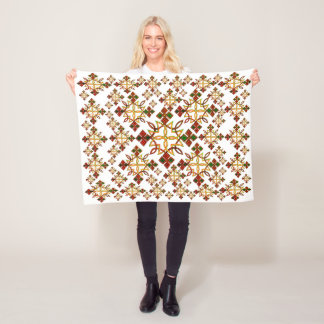 Ethiopische Rootz Meskel Cross Fleece Blanket. Kle