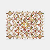 Ethiopische Rootz Meskel Cross Fleece Blanket. Kle (Voorkant (Horizontaal))
