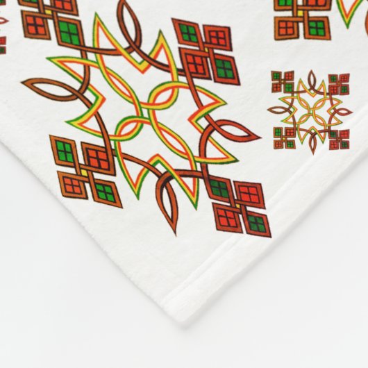 Ethiopische Rootz Meskel Cross Fleece Blanket. Kle (Hoek)