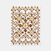 Ethiopische Rootz Meskel Cross Fleece Blanket. Kle Deken (Voorkant)