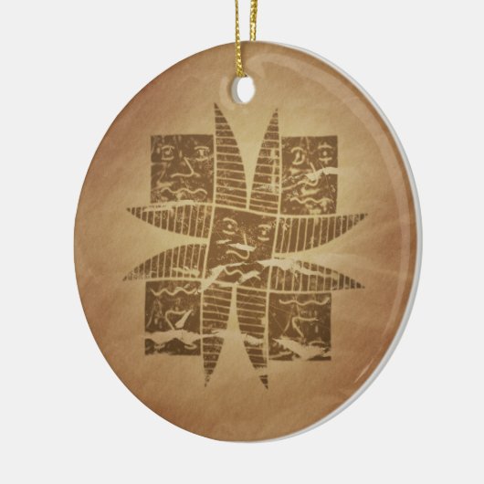 Ethiopische Succes Charm V1 Keramisch Ornament (Links)