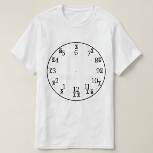 Ethiopische tijdklok - Amharic & English Numbers T-shirt