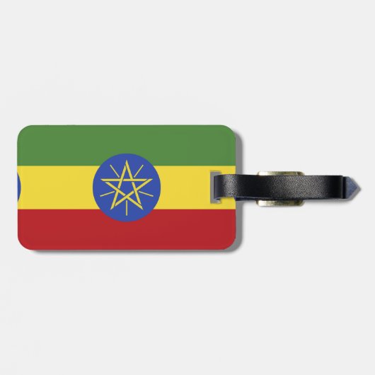 Ethiopische vlag bagagelabel (Achterkant horizontaal)