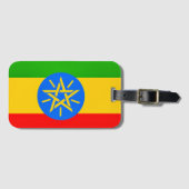 Ethiopische vlag bagagelabel (Voorkant (horizontaal))