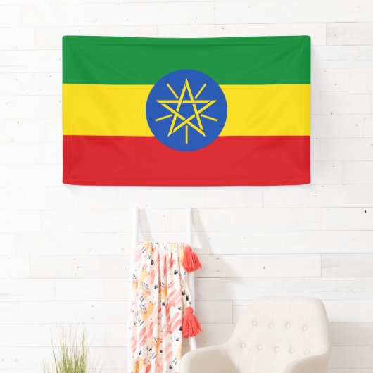 Ethiopische vlag Banner (Insitu)