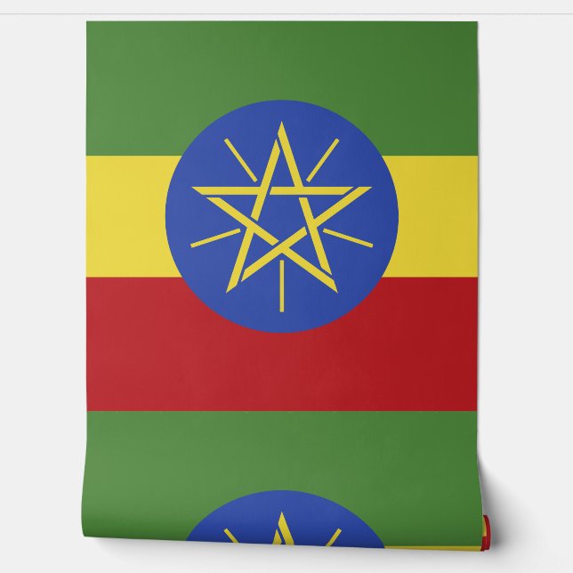 Ethiopische vlag behang (Afrollen)