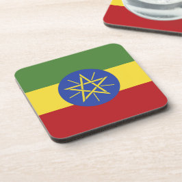 Ethiopische vlag bier onderzetter