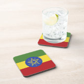 Ethiopische vlag bier onderzetter (Rechterzijde)