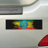 Ethiopische vlag borstelslag, nationale vlag bumpersticker (Op auto)