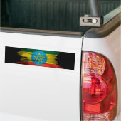 Ethiopische vlag borstelslag, nationale vlag bumpersticker (Op Truck)