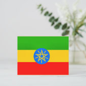 Ethiopische vlag briefkaart (Staand voorkant)