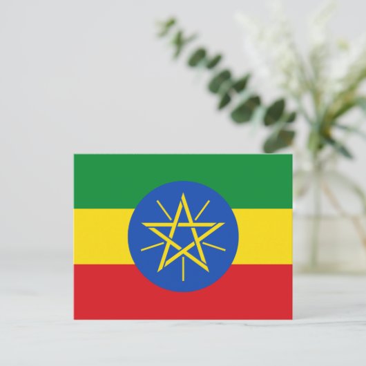 Ethiopische vlag briefkaart (Staand voorkant)