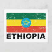 Ethiopische  vlag briefkaart (Voorkant)