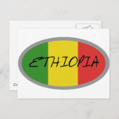 Ethiopische vlag! briefkaart (Voorkant / Achterkant)