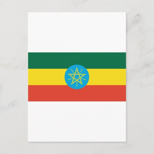 Ethiopische vlag briefkaart (Voorkant)