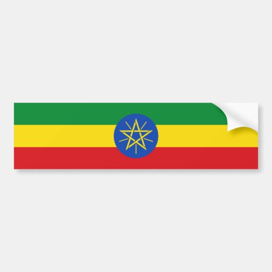 Ethiopische vlag bumpersticker (Voorkant)