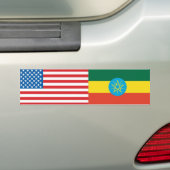 Ethiopische vlag bumpersticker (Op auto)