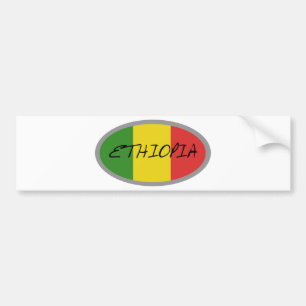 Ethiopische vlag! bumpersticker
