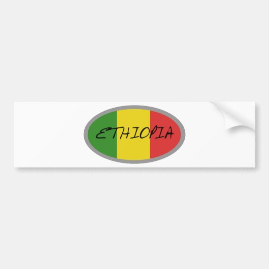 Ethiopische vlag! bumpersticker (Voorkant)