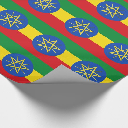 Ethiopische vlag cadeaupapier (Hoek)