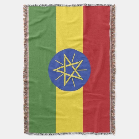 Ethiopische vlag deken (Voorkant Verticaal)