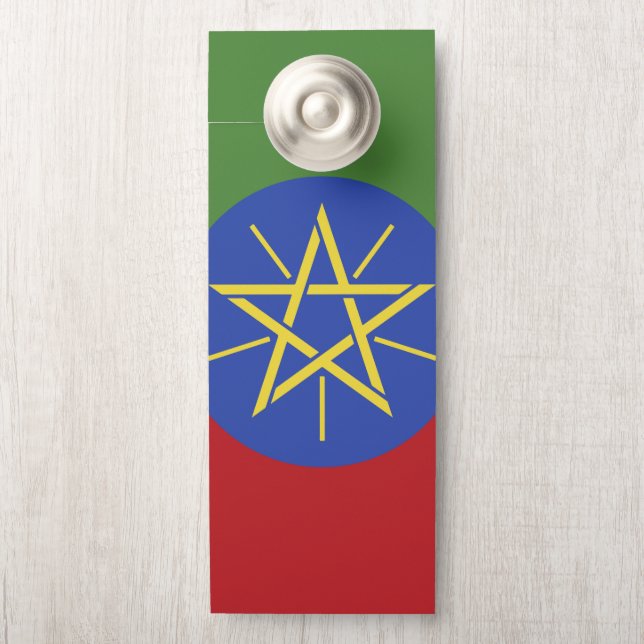 Ethiopische vlag deurhanger (Op knop)