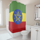 Ethiopische vlag douchegordijn (In situ)
