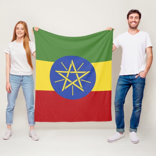 Ethiopische vlag fleece deken (In situ)