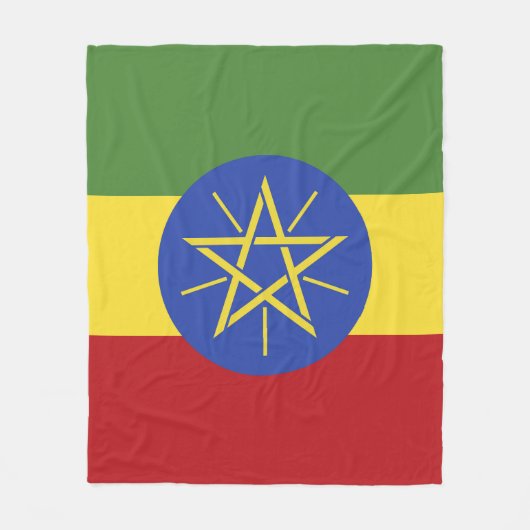 Ethiopische vlag fleece deken (Voorkant)