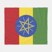Ethiopische vlag fleece deken (Voorkant (Horizontaal))