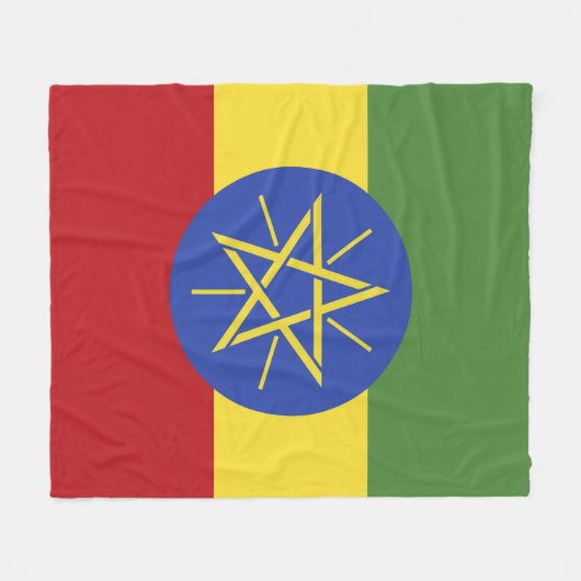 Ethiopische vlag fleece deken (Voorkant (Horizontaal))